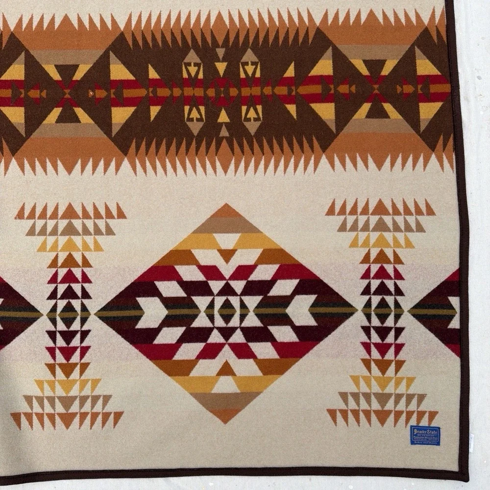 Pendleton Beaver State CHIEF JOSEPH Wool Blanket 90x85 FULL